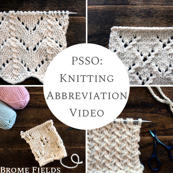 PSSO : Pass Slip Stitch Over Video Tutorial