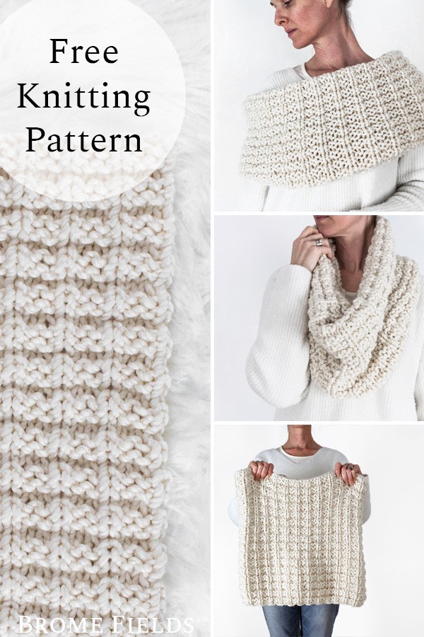 {FREE} Cowl Knitting Pattern Unity Brome Fields