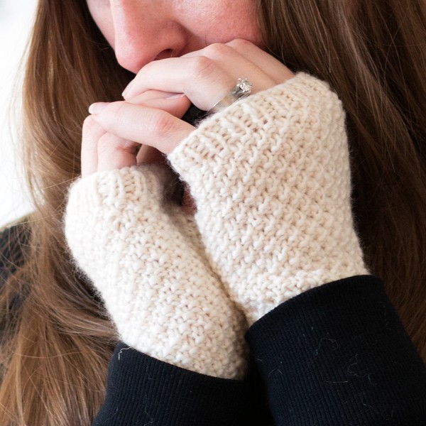 LOVE Fingerless Gloves Knitting Pattern Brome Fields