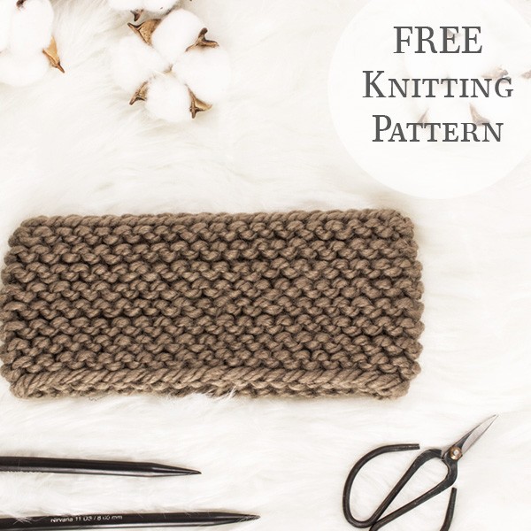 Garter Stitch Headband Knitting Pattern, Free