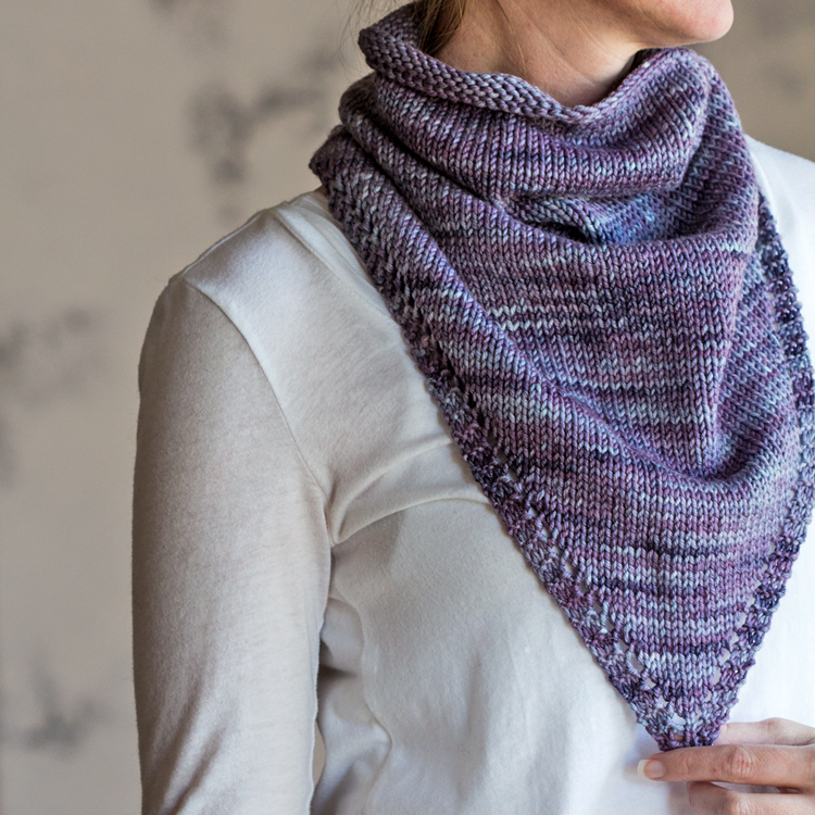 CHEERFUL : Triangle Scarf Knitting Pattern - Brome Fields