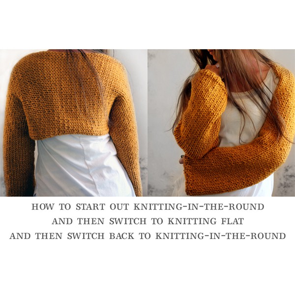 Video : How to Knit-in-the-round, knit flat and then go back to knitting-in-the-round
