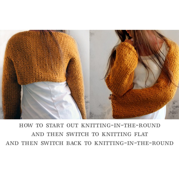 In this video I show you how to start out knitting-in-the-round then switch to knitting flat and then switch back to knitting-in-the-round.