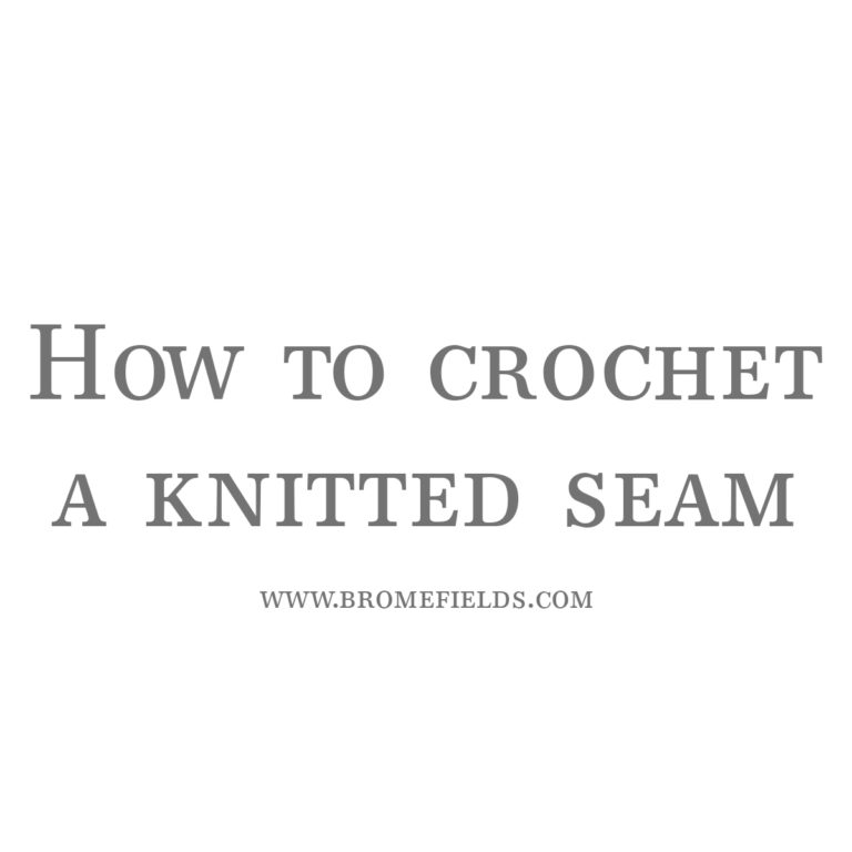 How to Crochet a Knitted Seam