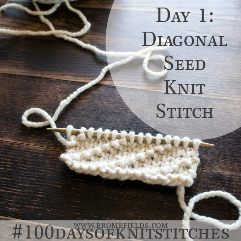 Diagonal Seed Knitting Stitch Pattern