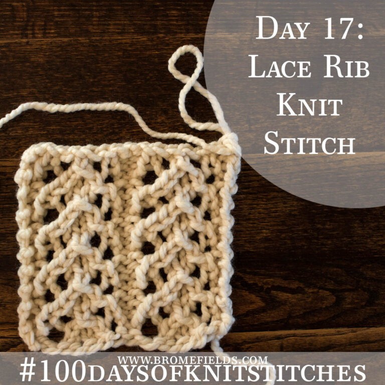 Lace Rib Knitting Stitch Pattern