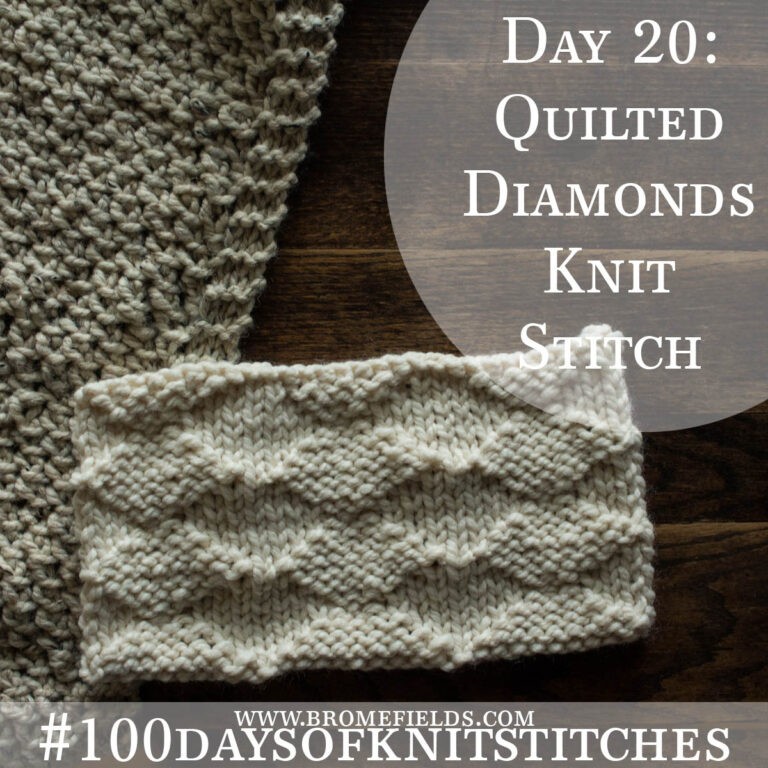 Quilted Diamonds Knitting Stitch Pattern