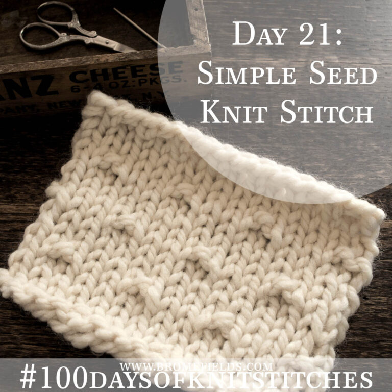 Simple Seed Knit Stitch