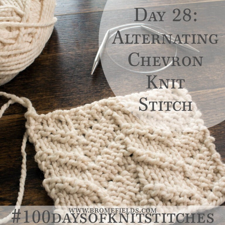 Alternating Chevron Knitting Stitch Pattern