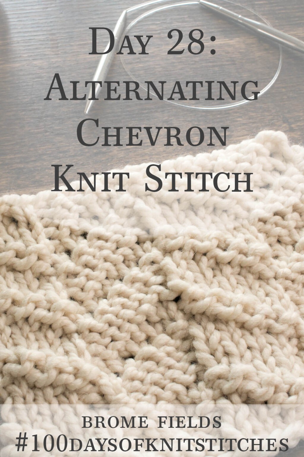 Alternating Chevron Knitting Stitch Pattern : Brome Fields