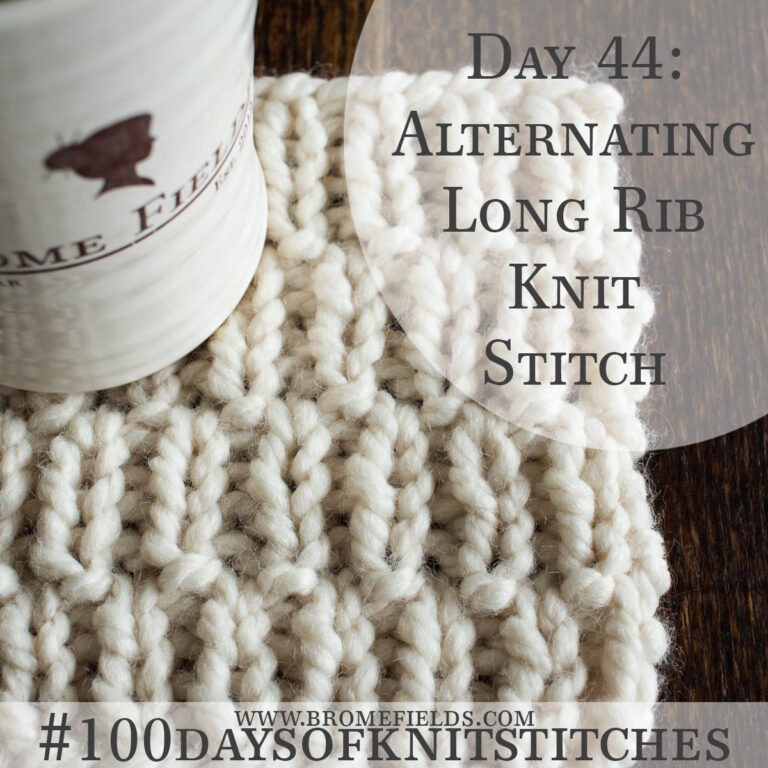 Alternating Long Rib Knit Stitch