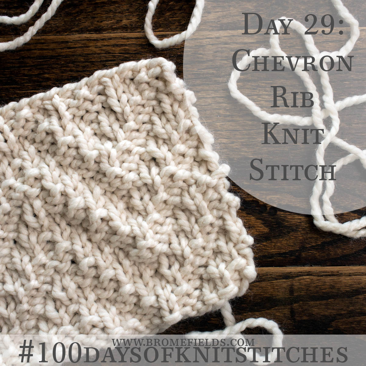 Chevron Rib Knitting Stitch Pattern : Brome Fields