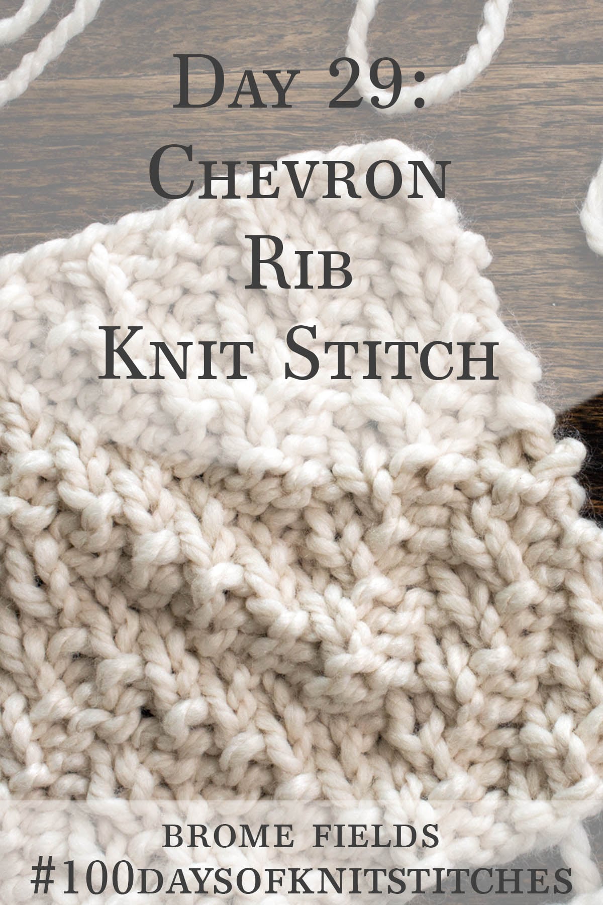 Chevron Rib Knitting Stitch Pattern : Brome Fields