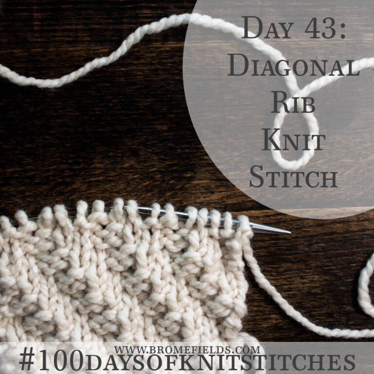 Diagonal Rib Knitting Stitch Pattern