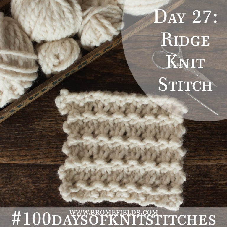 Ridge Knitting Stitch Pattern