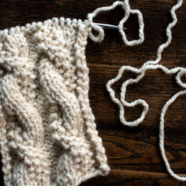 Textured Cable Knitting Stitch Pattern