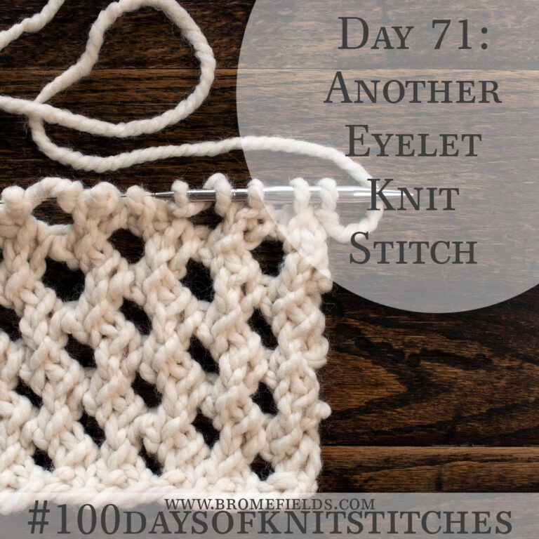 Another Eyelet Lace Knitting Stitch Pattern