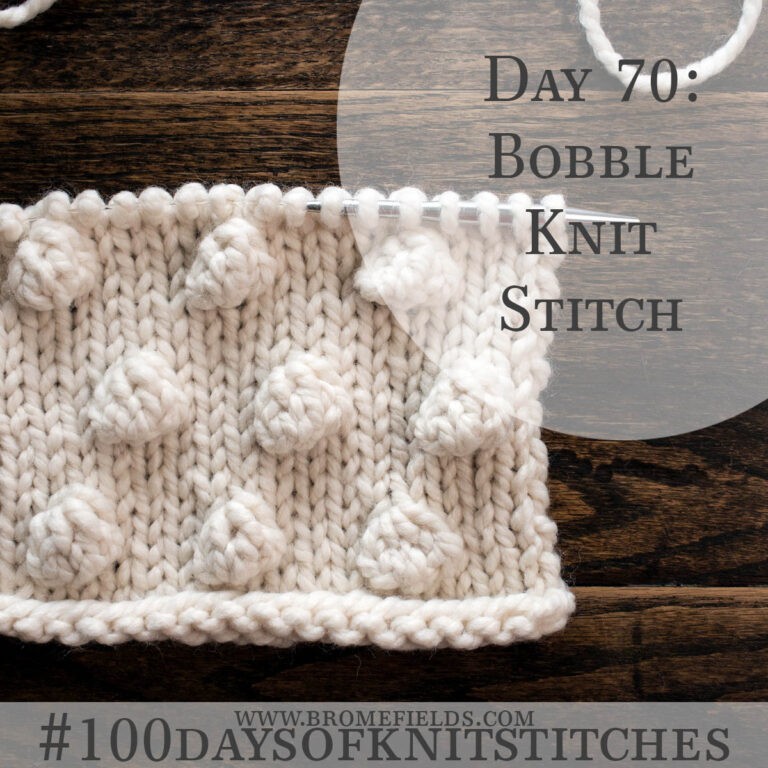 Bobble Knitting Stitch Pattern