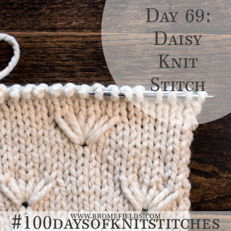 Day 69 : Daisy Knit Stitch 1 & 2 : #100daysofknitstitches
