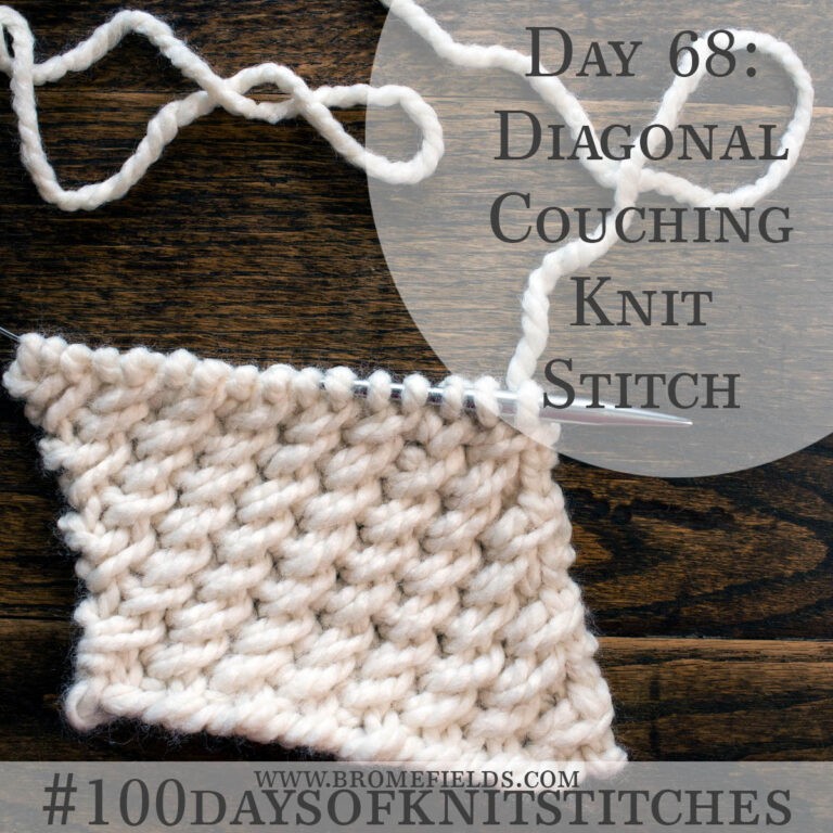 Diagonal Couching Advanced Knitting Stitch Pattern