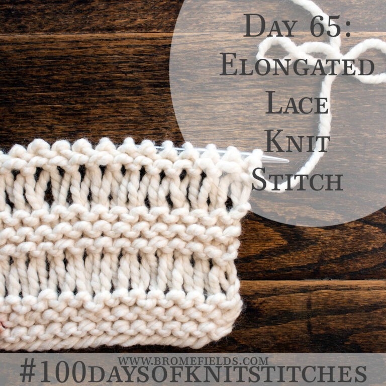 Elongated Lace Knitting Stitch Pattern