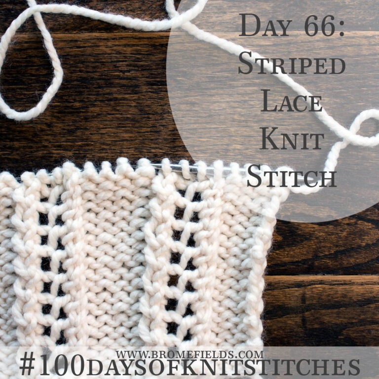 Striped Lace Knitting Stitch Pattern
