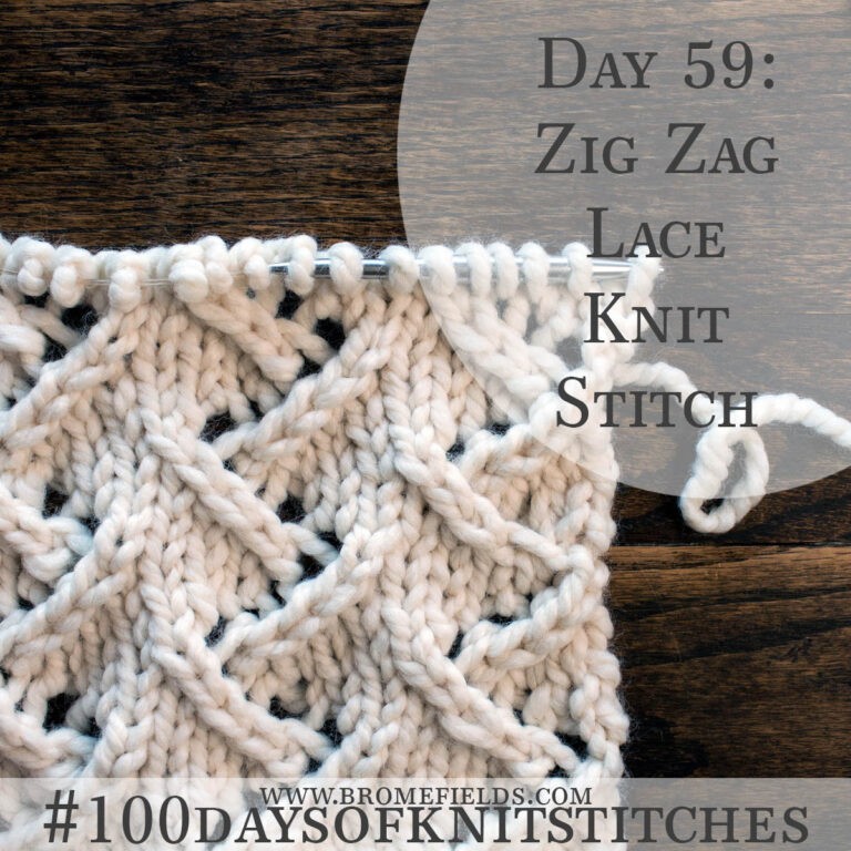 Zig Zag Lace Knitting Stitch Pattern