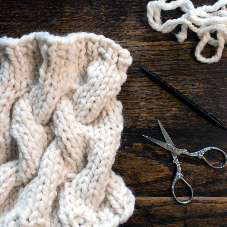 Basket Cable Knitting Stitch Pattern
