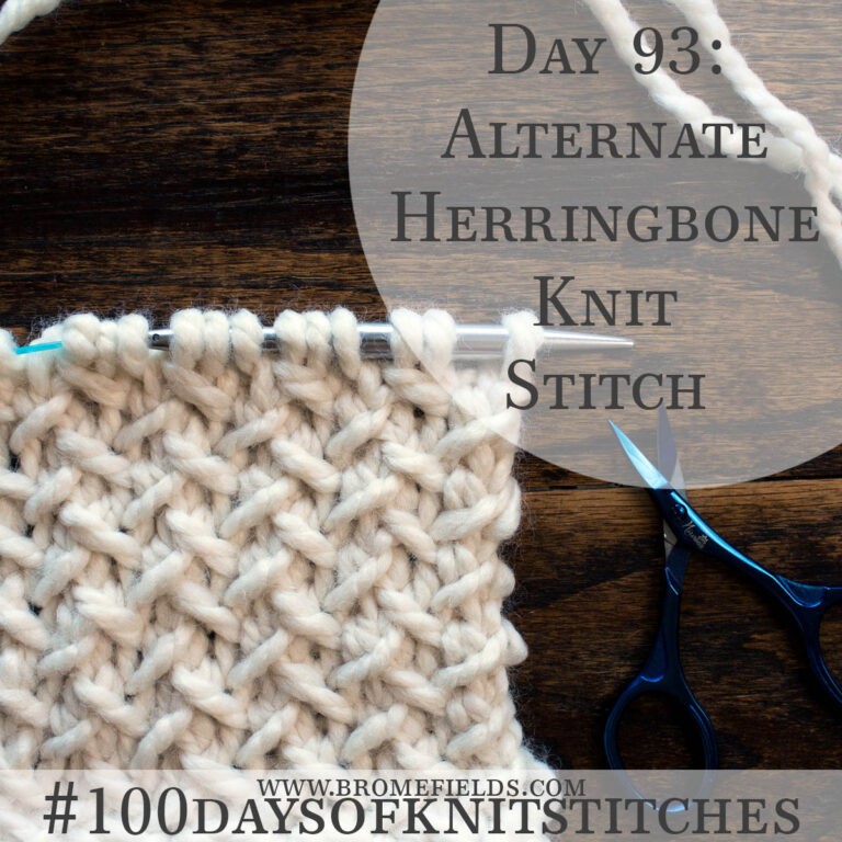 Alternate Herringbone Knitting Stitch Pattern