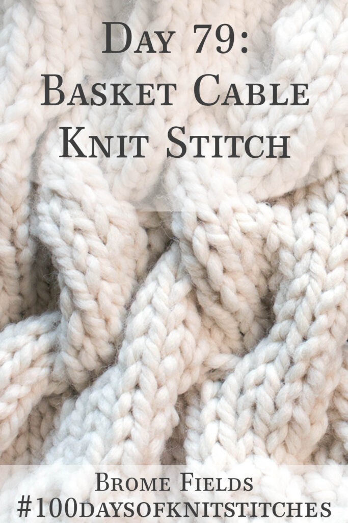 close up of a cable knitted stitch