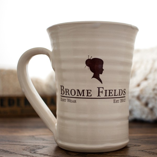 Brome Fields logo hand thrown mug.