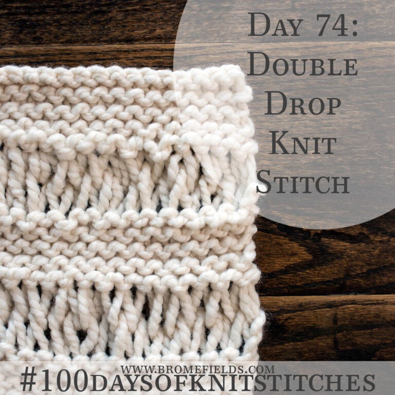 Double Drop Lace Knitting Stitch Pattern