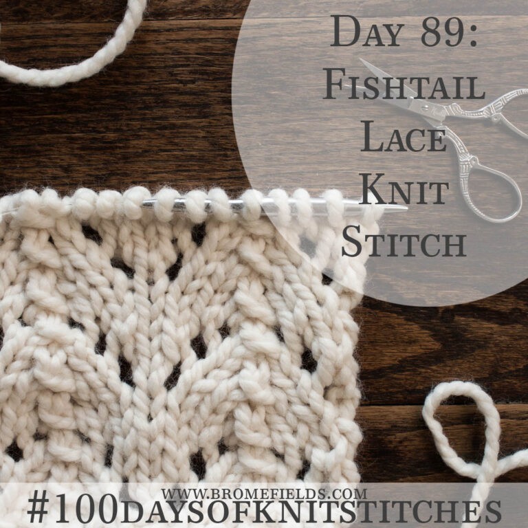 Fishtail Lace Knitting Stitch Pattern