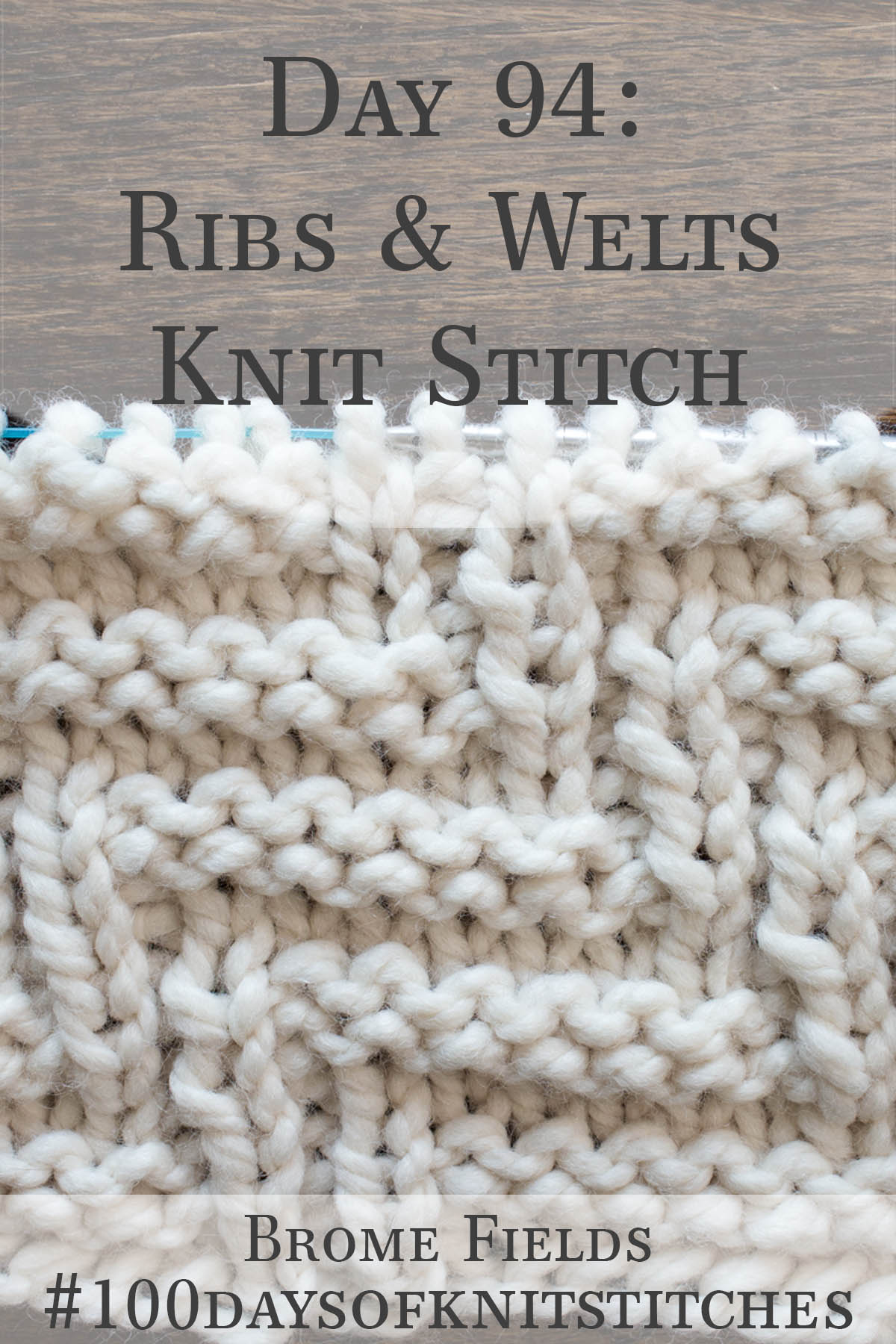 Rib & Welt Knitting Stitch Pattern Brome Fields