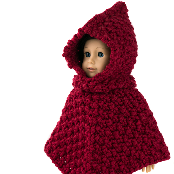 Valiant American Girl Doll Hooded Poncho Knitting Pattern