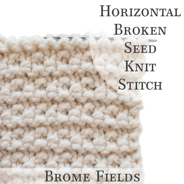 Horizontal Broken Seed Knit Stitch Video