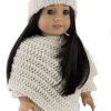 Cozy Winter 18" American Girl Doll Hat, Sweater, Ponch and Pants Knitting Pattern Set!