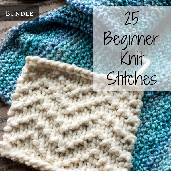 Top 25 Beginner Knit Stitches Bundle