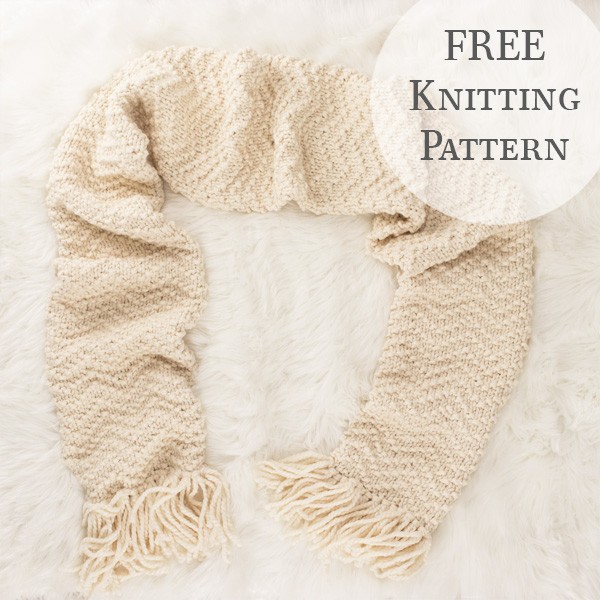 Scarf Knitting Pattern Chevron Brome Fields