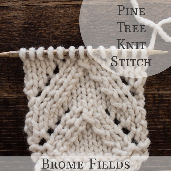 Pine Tree Knit Stitch Video