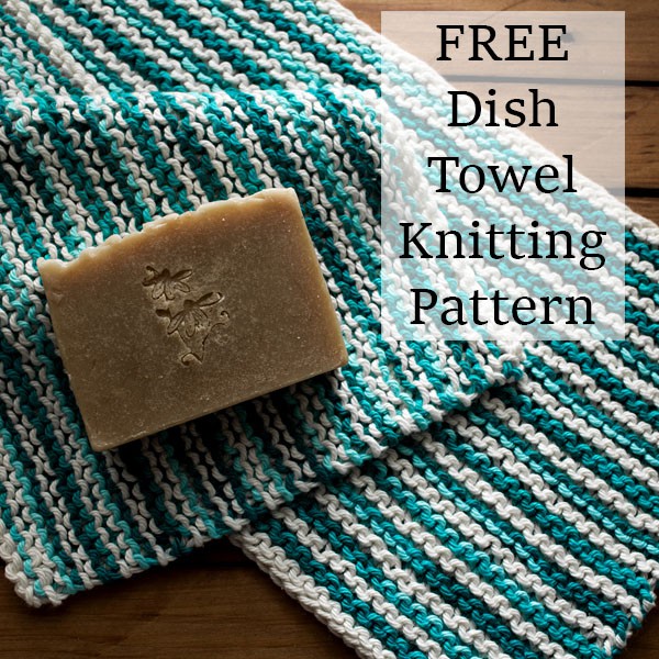 {FREE} Dish Towel Knitting Pattern Baker Stripes Brome