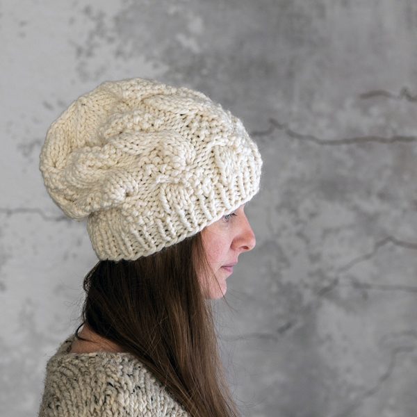 Textured Cable Hat Knitting Pattern