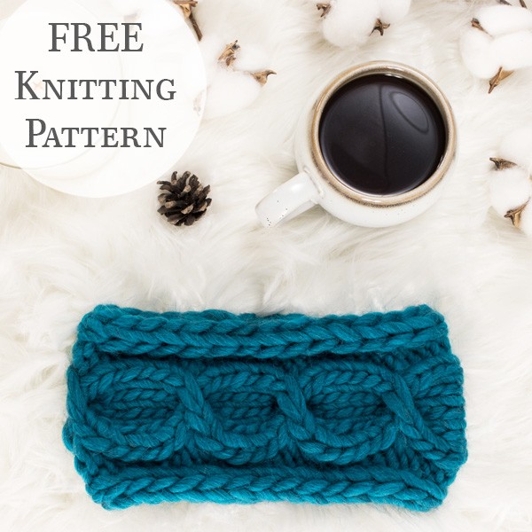 Cross Cable Headband Knitting Pattern, Free