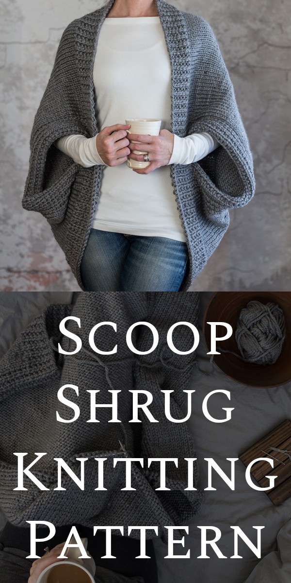 Scoop Shrug Knitting Pattern : Glamorous - Brome Fields