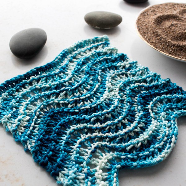 Fan & Feather Dishcloth Knitting Pattern : Liveliness : by Brome Fields