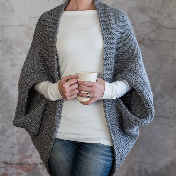 Glamorous Scoop Shrug Knitting Pattern