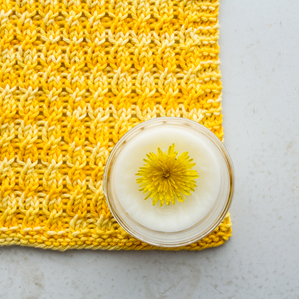 Sprightly Faux Cable Dishcloth Knitting Pattern