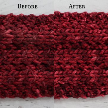 Shave your knitwear before & after photos