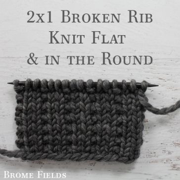 Learn how to knit the 2X1 Broken Rib Stitch in the round. I also discuss the difference in the pattern when knitting it in the round vs knitting it flat.