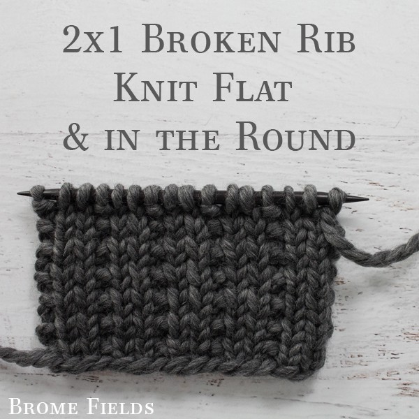 2X1 Broken Rib Knit Stitch Video
